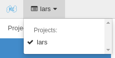 Example project selection menu